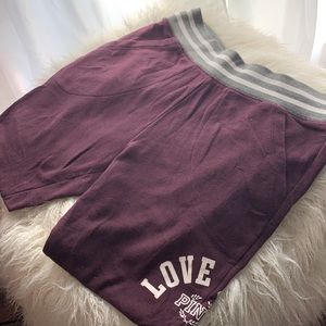 Maroon Varsity Joggers by Pink